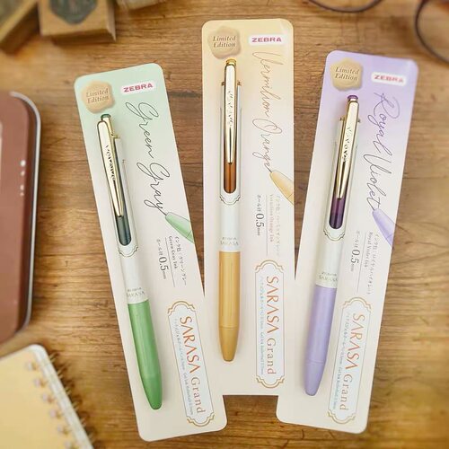 日本斑马SARASA GRAND文具女子博限定新色复古金属笔杆JJ56中性笔