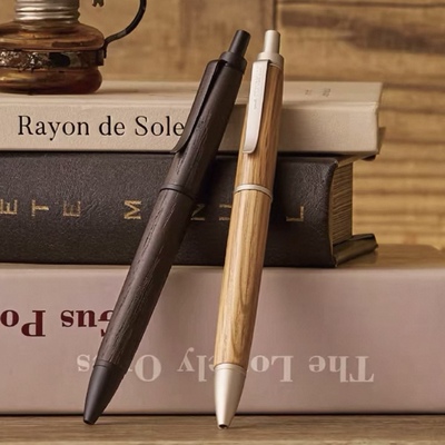 日本UNI三菱SXN-PM橡木杆jetstream圆珠笔0.5mm子弹头按动中油笔