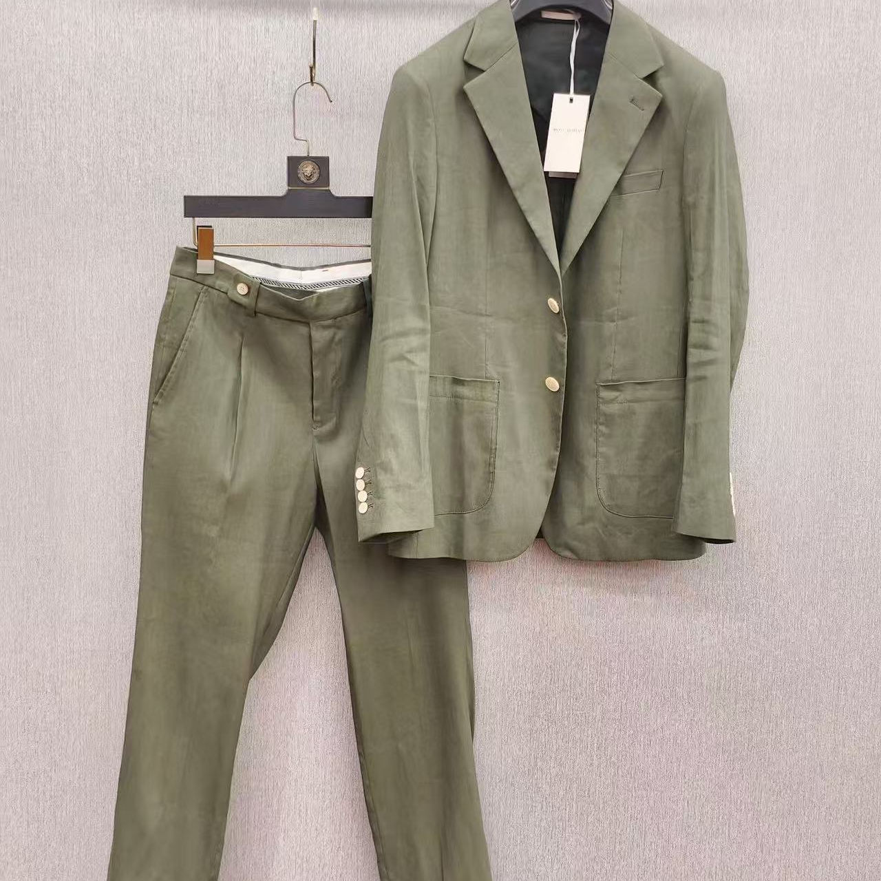 潮牌男装2025春夏新款男士时尚百搭休闲西服套装男修身西装外套帅