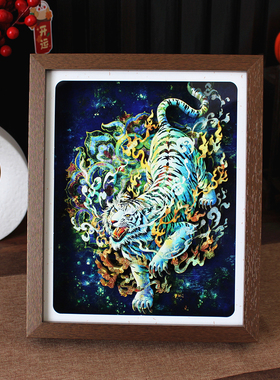 白虎摆件招财纳福新非遗手工艺品