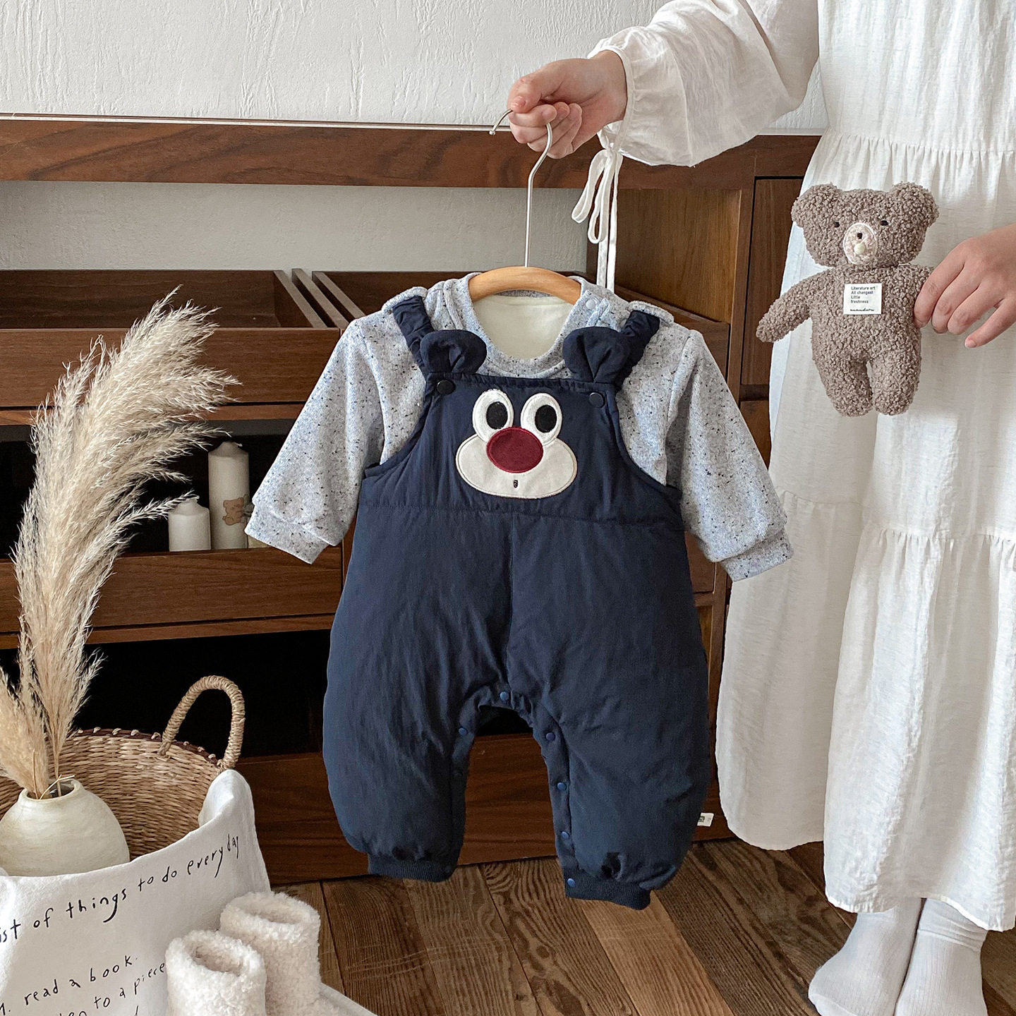 秋冬新款男宝宝连体衣背带套装周岁小月龄打底背带裤加绒冬装爬服,童装/婴儿装/亲子装,连身衣/爬服/哈衣,淘宝优惠券,粉丝福利购,淘宝优惠卷