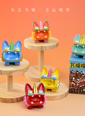 可爱卡通瓦猫摆件小号云南非遗