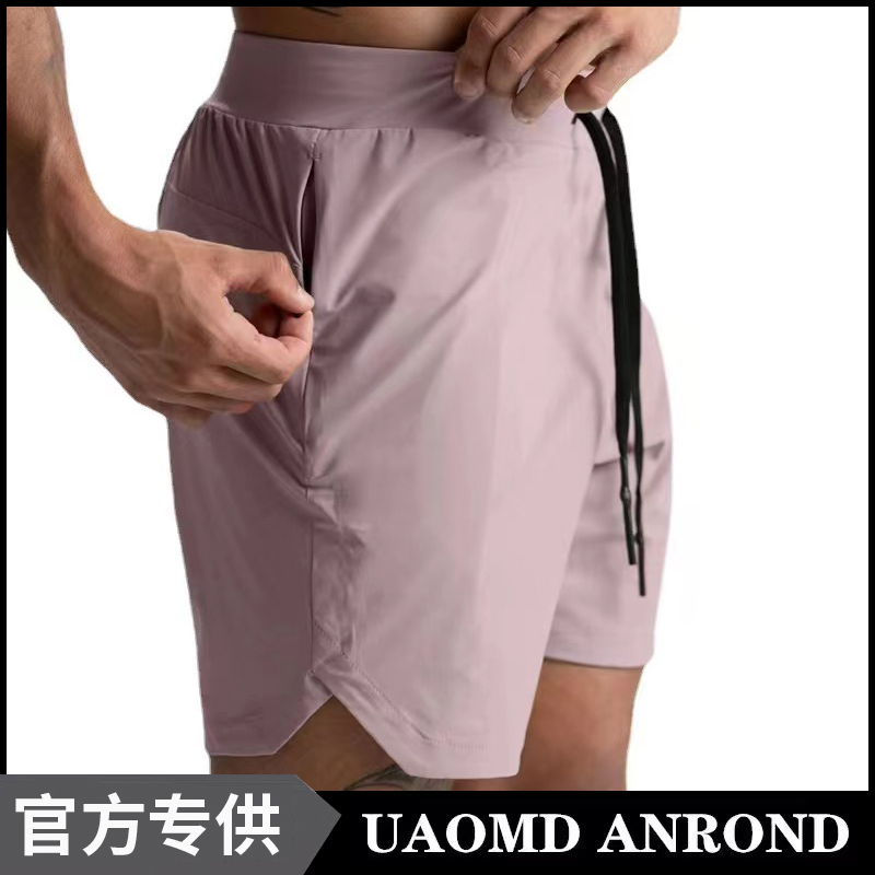 UAOMD ANROND/UA 男士短裤速干纯色跑步健身运动裤休闲训练五分裤