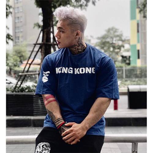 奥赛宽松潮牌男运动短袖T