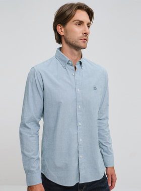 Polovillae/保罗威特2025秋冬衬衫男长袖休闲衬衣男士衬衫