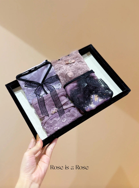 紫雾糖泡～法式浪漫性感紫色蕾丝纯欲韵味子甜美舒适内裤