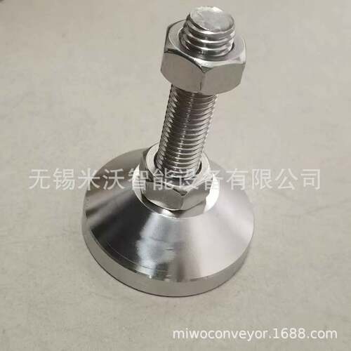 全不锈钢304 固定脚蹄 江苏输送线地脚 D40 60 80 100mm 带脚垫脚