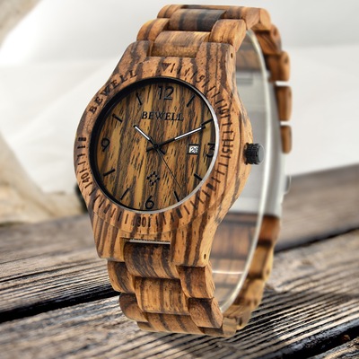 天然原木创意石英男款木质手表