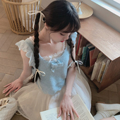 外搭小个子女款 日系可爱飞袖 小马甲2025夏季 针织背心软妹百搭吊带