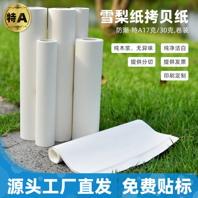 拷贝纸临摹纸白色拷贝纸白色雪梨纸鞋服装包装纸防潮纸圣诞雪梨纸