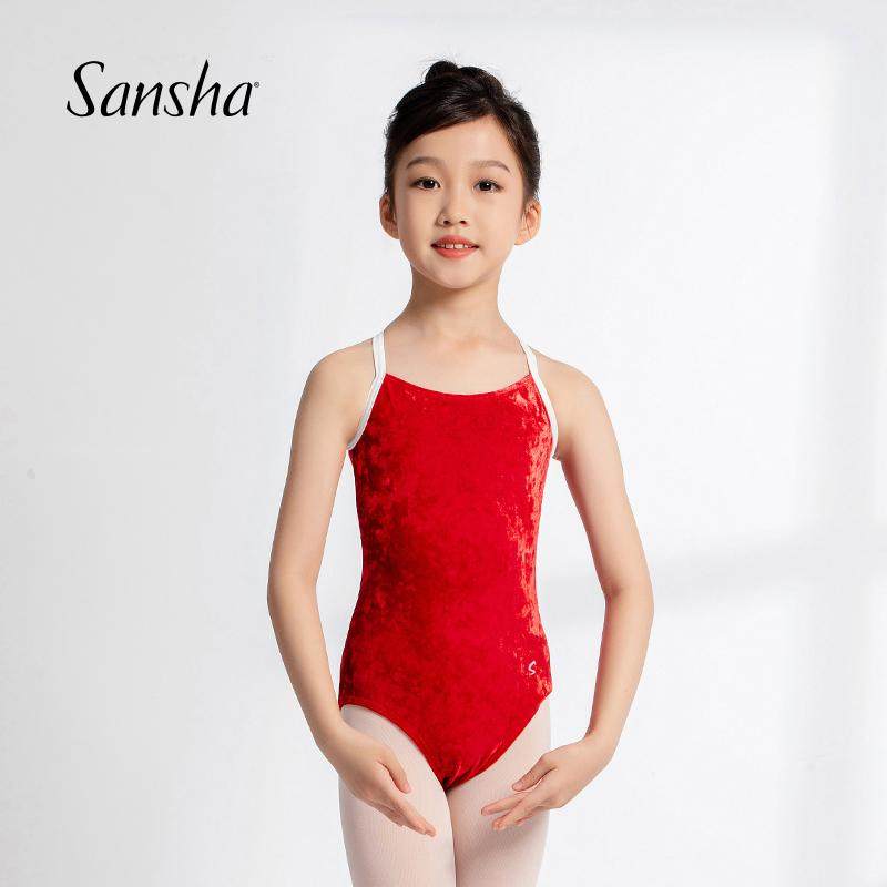 三沙丝绒儿童连体芭蕾舞服