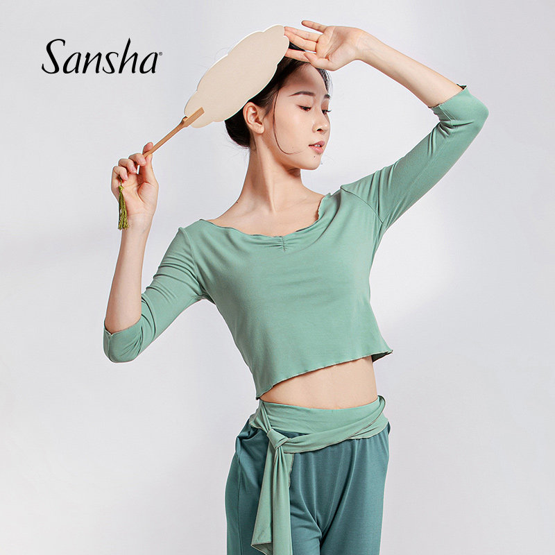 sansha三沙七分舞蹈练功服图片
