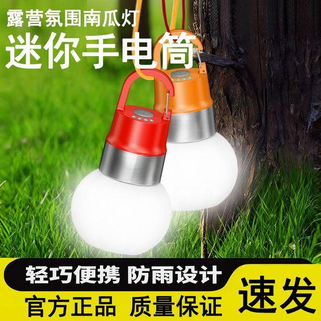 露营灯南瓜瓶盖灯户外露营地灯氛围感应急照明手电水瓶挂钩灯便携