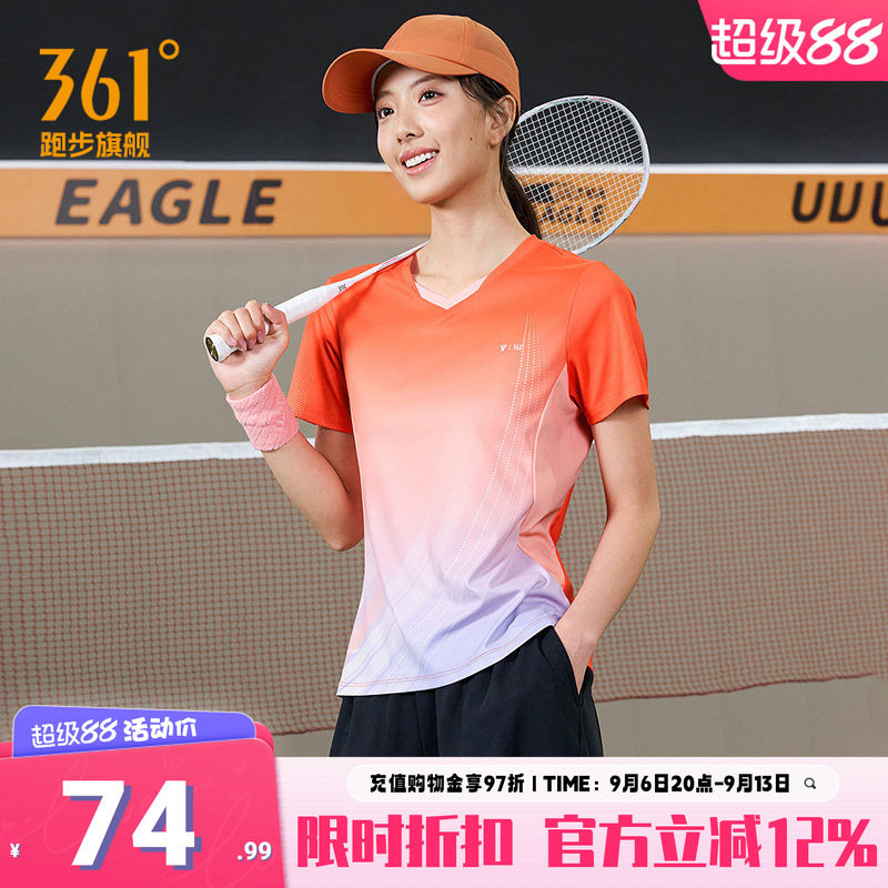 361羽毛球服轻薄印花跑步服