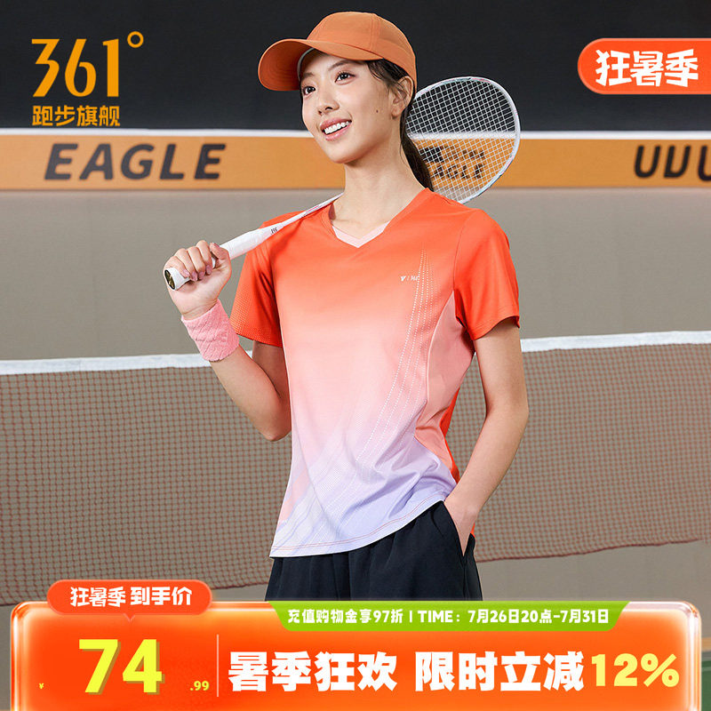 361羽毛球服轻薄印花跑步服