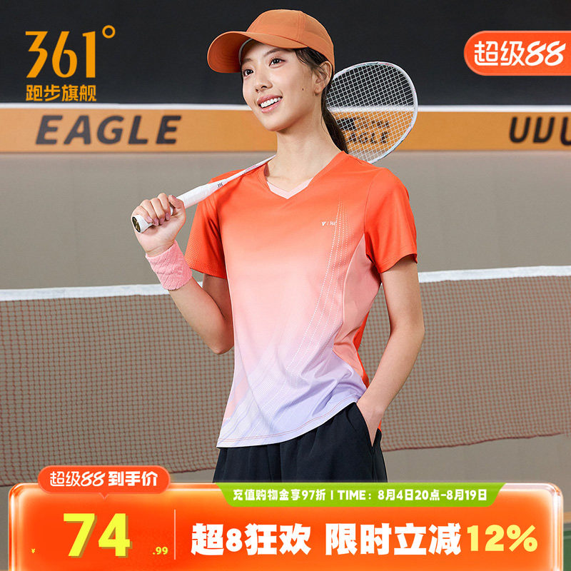 361羽毛球服轻薄印花跑步服