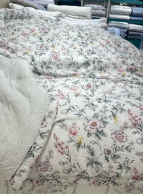 韩国专柜正品nicefeel 温馨大花朵双人一体被 莫代尔面料超软糯！