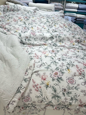韩国专柜正品nicefeel 温馨大花朵双人一体被 莫代尔面料超软糯！