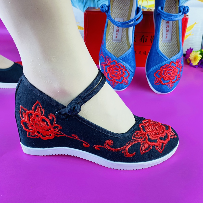 新款老北京布鞋牛筋底民族风内