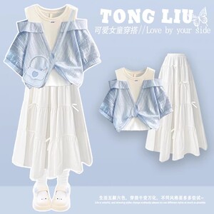 女韩系学院风穿搭独特漂亮夏季连衣裙2026新款小女孩绝美裙子夏