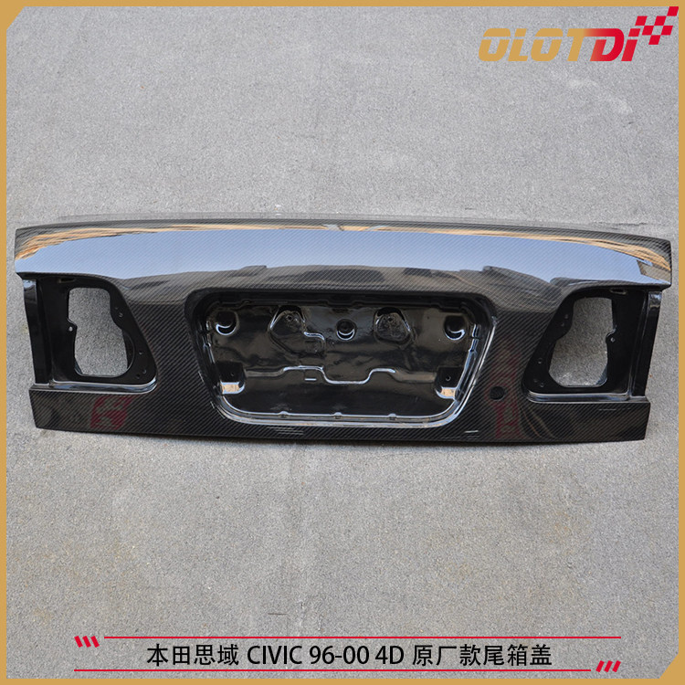 适用本田思域CIVIC 96-00 4D原厂款碳纤维尾箱盖行李箱盖