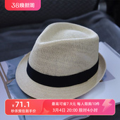 日系绅士帽男爵士帽子大头围大码 遮阳防晒巴拿马小礼帽草帽夏