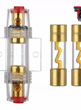 AUG汽车音响10*38玻璃保险丝管5AG32V10A30A50A60A100A镀金保险座