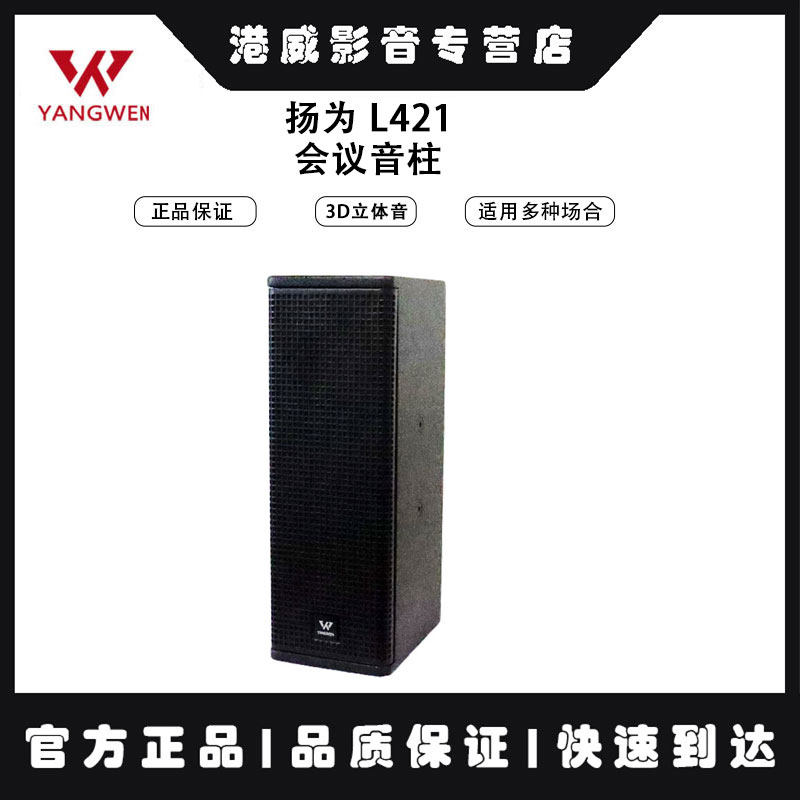 扬为 L421会议音柱 条形长 壁挂音箱 清晰人声小口径喇叭讲话音响