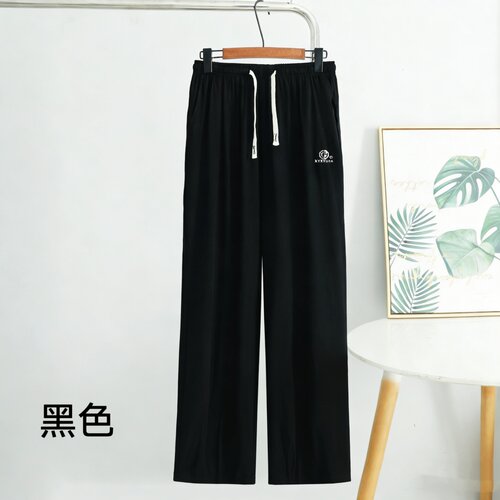 夏季男士棉绸人造棉阔腿薄款长裤