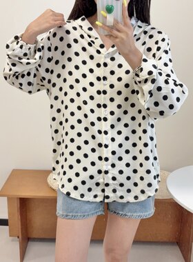 棉绸衬衫女夏季薄韩版开衫外套人造棉外搭防晒长袖人造棉上衣简约