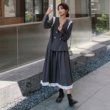 现货充足！拼色连衣裙2266-P125控178，女装连衣裙，依依服饰