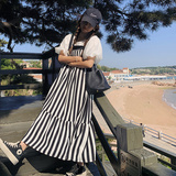 现货！设计感竖条拼接连衣裙2260-P105控158，女装连衣裙，依依服饰