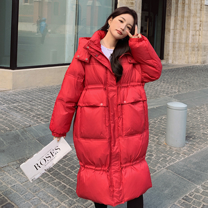 新品现货跑量款！新年圣诞红可脱卸帽白鸭绒羽绒服 M89-P190控288图片