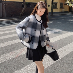 现货！双面羊绒大衣 6812-P175控258，女装毛呢外套，依依服饰