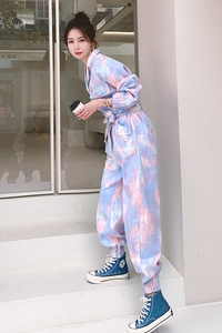 现货！数据款减龄牛仔印花连体裤2206-P135控198有图片