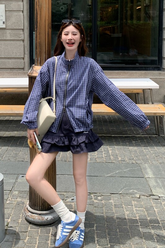 【现货】韩系百搭格子外套+半身裙两件套B001-8302-P175控258,女装套装/套裙,依依服饰