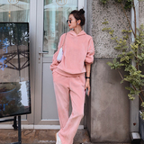 现货2000件！三季高品质银狐绒加绒套装卫衣6601-P130控188，女装套装/套裙，依依服饰