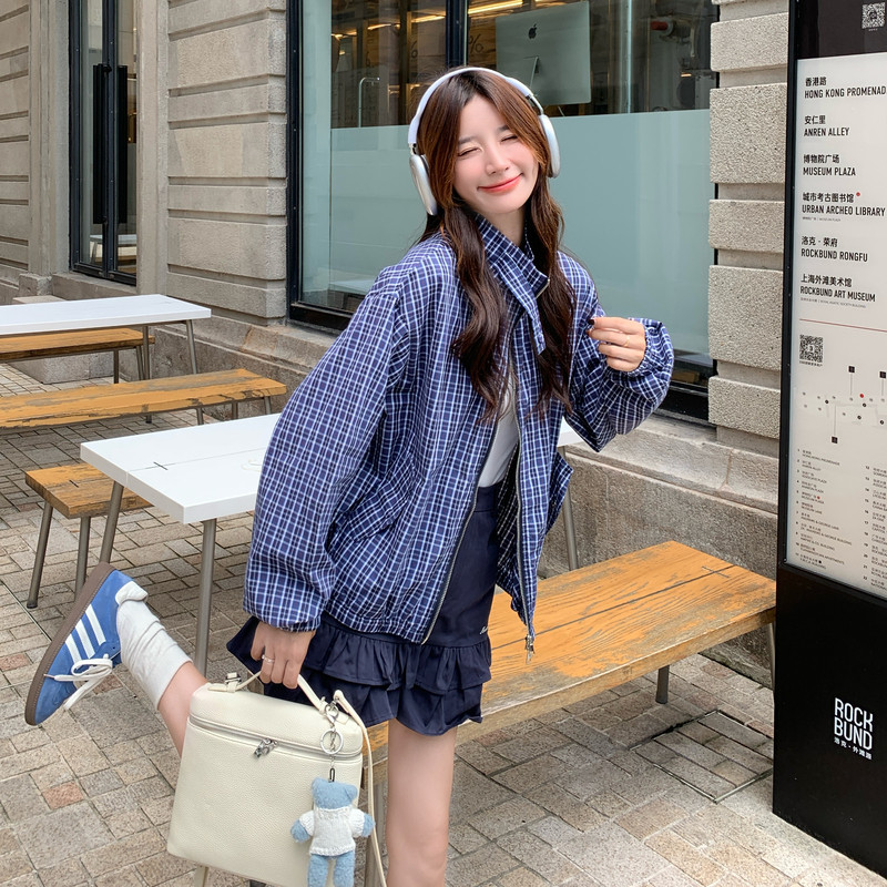【现货】韩系百搭格子外套+半身裙两件套B001-8302-P175控258,女装套装/套裙,依依服饰