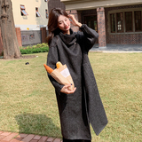 【图现货】斜纹立领高端双面羊绒大衣／6201P245控358，女装毛呢外套，依依服饰