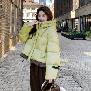 【现货】泡芙连帽拼接羽绒服 B001-M187-P235控348图片