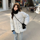 【新品现货】灰蓝色针织拼接羽绒服B001-M219-P295控428，女装羽绒服，依依服饰