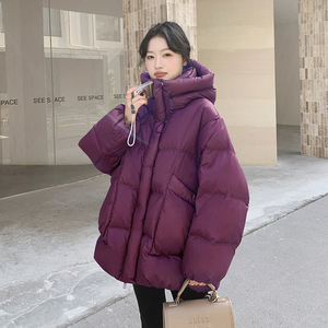现货！泡芙欧版宽松白鸭绒羽绒服 M161-P285控428图片