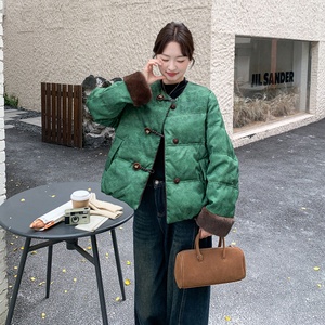 【现货】新中式风提花90白鸭绒羽绒服 B001-M205-P285控428图片
