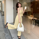 【新款】设计感显瘦吊带假两件西装套装6039-P135控198，女装套装/套裙，依依服饰