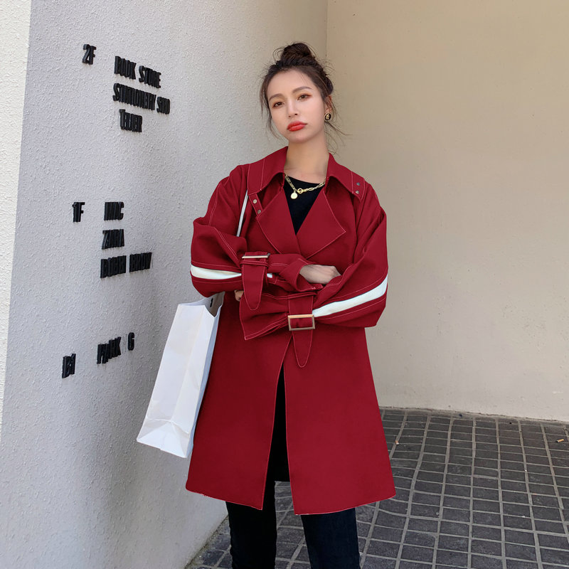 大货！主推！2021英伦风简约显气质风衣1618p125控188,女装风衣,依依服饰