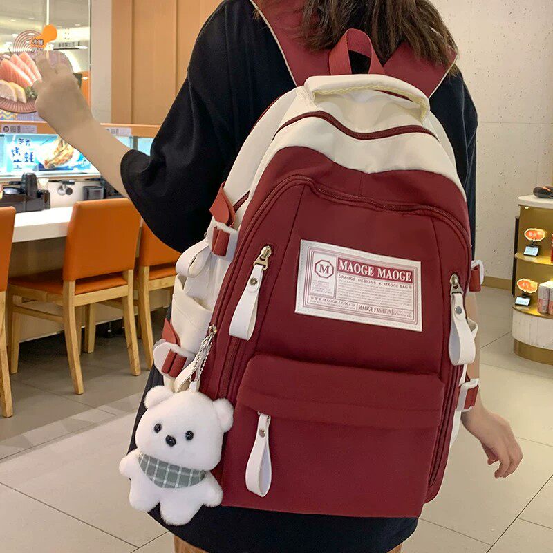 双肩包女士大容量旅行背包休闲女生高中学生书包初中生大学生书包