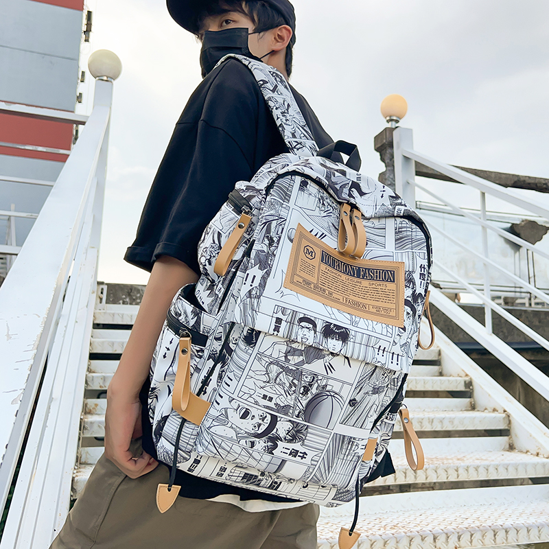 双肩包男大容量旅行背包女简约休闲初中生高中大学生16寸电脑书包