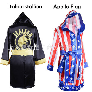 拳王拳击Rocky Balboa儿童战袍拳击服美国星条披袍意大利种马