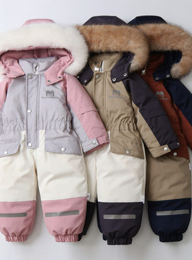 小童滑雪服加厚加绒婴幼儿外出服