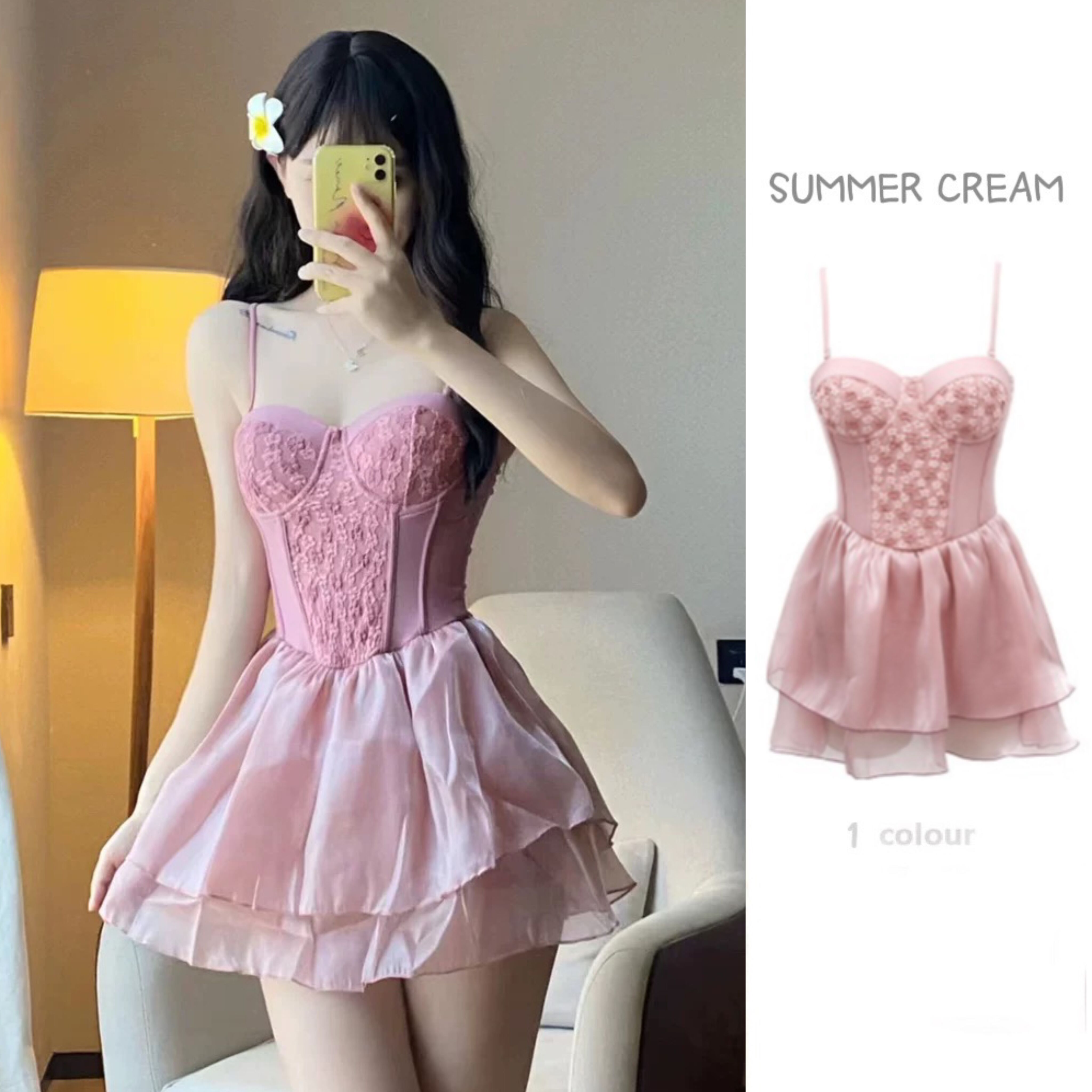 泳衣女高级感2023新款性感小胸连体裙式保守遮肚显瘦泡温泉游泳装